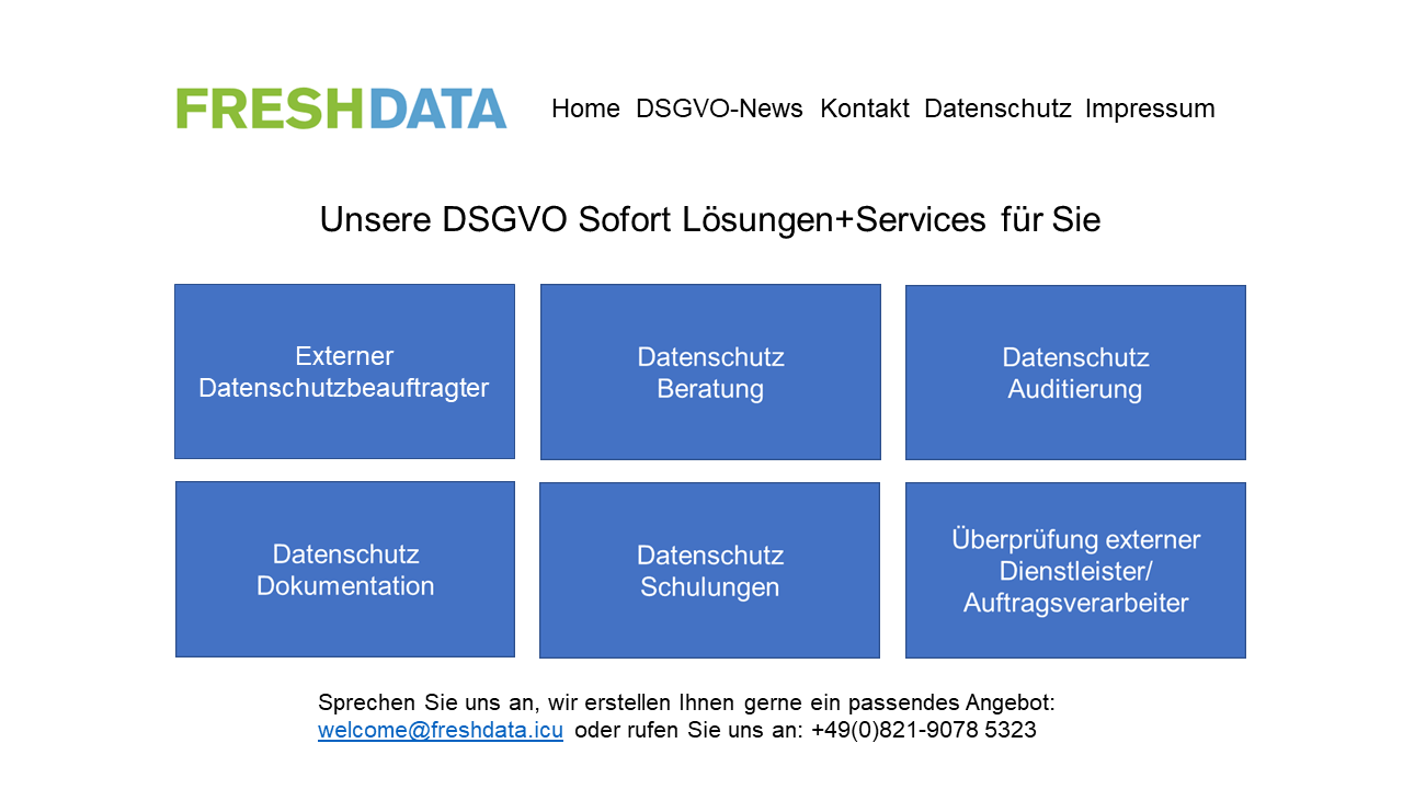 contact FRESHDATA ...